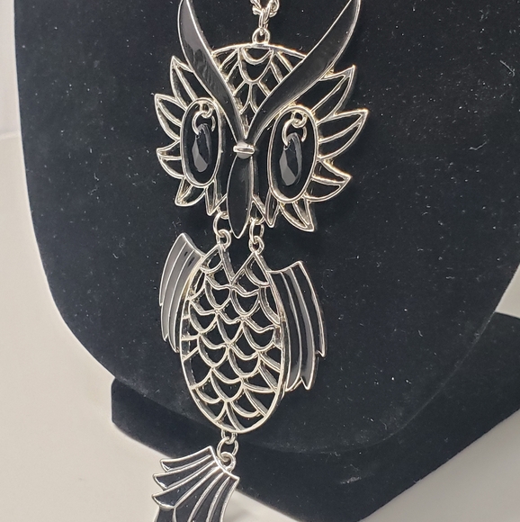 23.5" Vintage Silver-Tone Owl Necklace - Picture 8 of 11